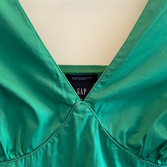 GAP Green Maternity Halter SZ-L Cute Shirt - Picture 3 of 16